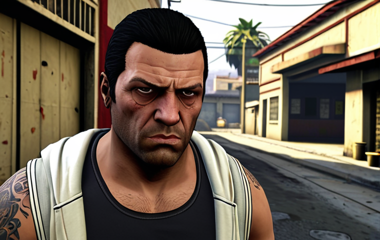**

A skeptical character in GTA Online looking suspiciously at an offer of "free money" or an extremely cheap, rare vehicle. The scene should depict a back alley or shady area of Los Santos. Focus on the character's distrustful expression and the unrealistic nature of the offer.

**